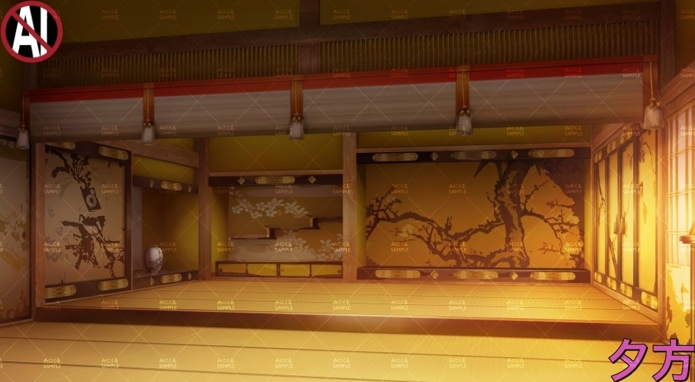 【背景素材】殿様の執務室①(江戸編part01C-shitsumu01)