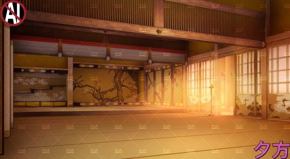 【背景素材】殿様の執務室②(江戸編part01C-shitsumu02)