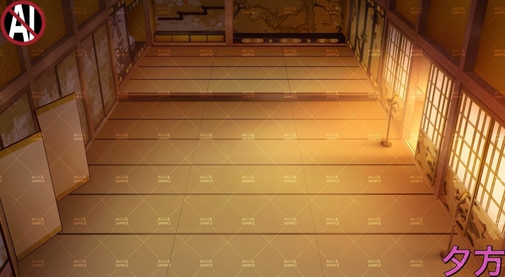 【背景素材】殿様の執務室③(江戸編part01C-shitsumu03)