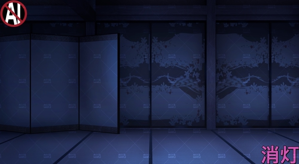 【背景素材】殿様の執務室④(江戸編part01C-shitsumu04)