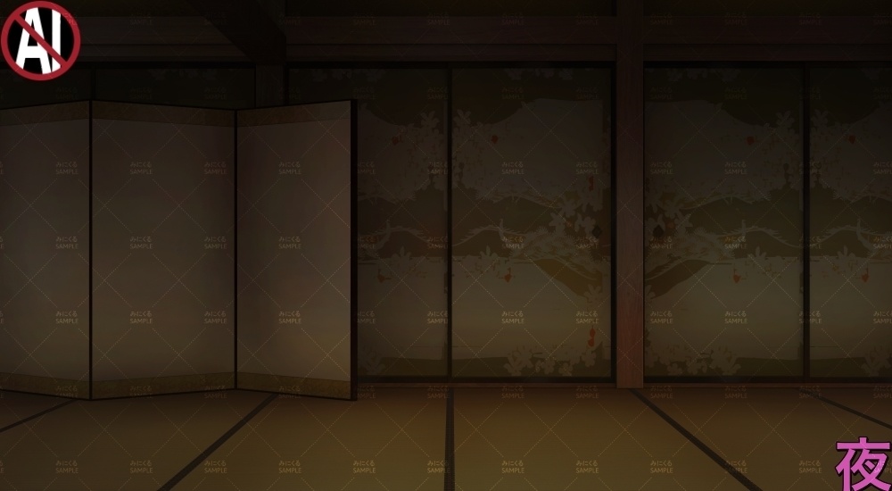 【背景素材】殿様の執務室④(江戸編part01C-shitsumu04)