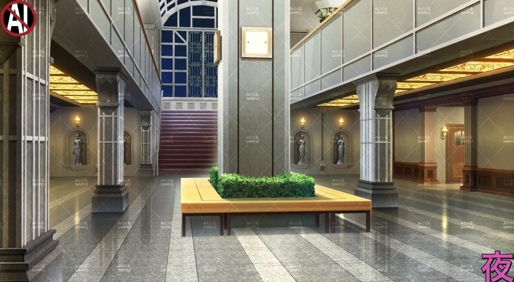 【背景素材】貴族・名門学校のホール(学園編part13-albg01)