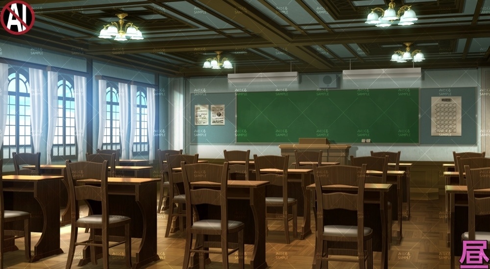 【背景素材】貴族・名門学校の教室①(学園編part13-albg07)