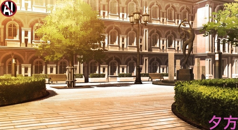 【背景素材】貴族・名門学校の校舎(学園編part13-albg04)