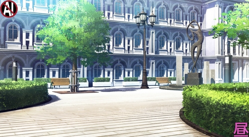 【背景素材】貴族・名門学校の校舎(学園編part13-albg04)
