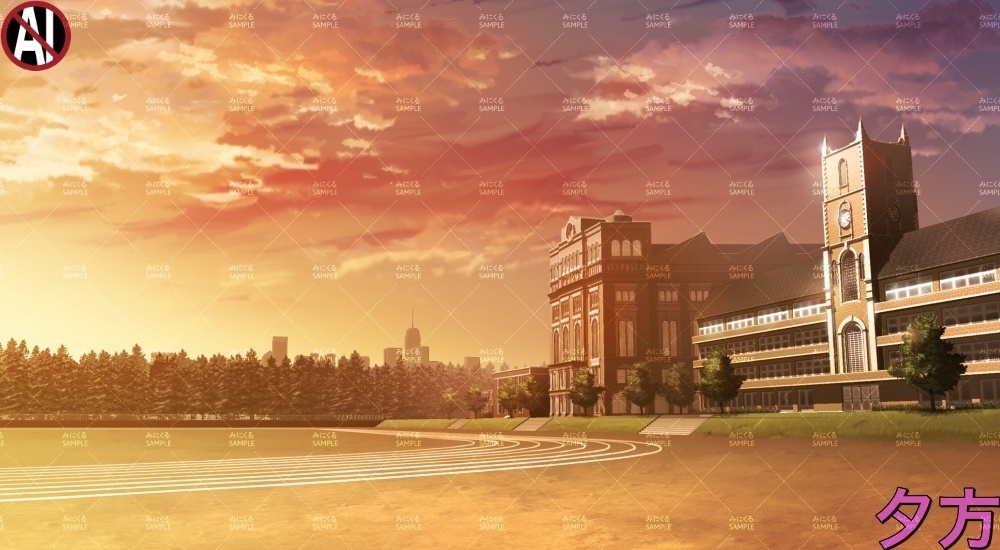 【背景素材】貴族・名門学校の校庭(学園編part13-cubg008)