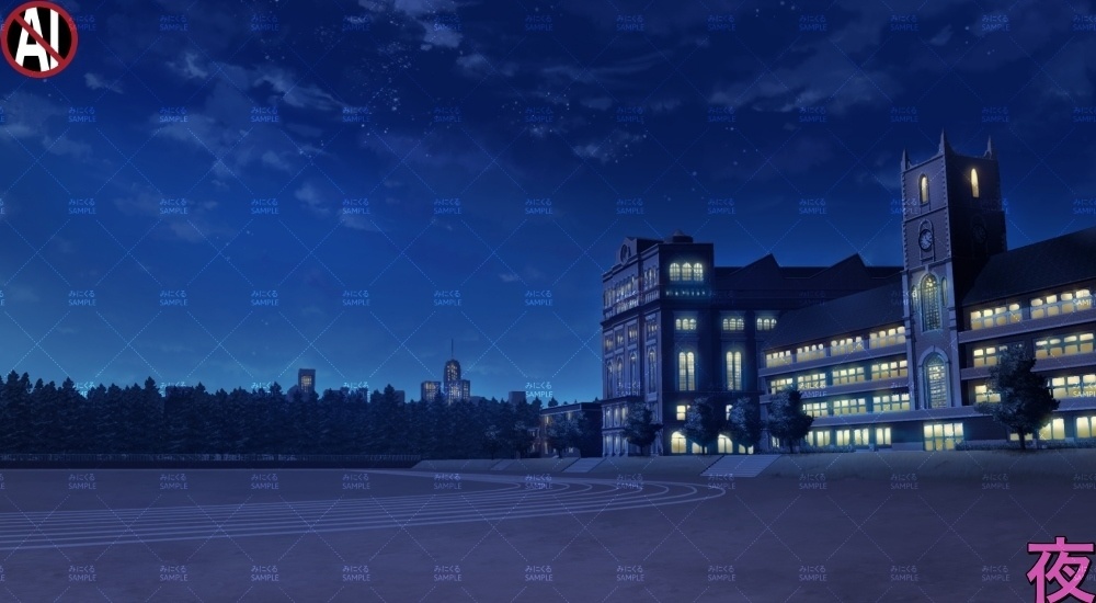 【背景素材】貴族・名門学校の校庭(学園編part13-cubg008)