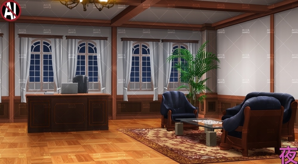 【背景素材】校長室・生徒会室①(学園編part13-albg13)