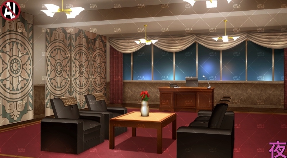 【背景素材】校長室・生徒会室②(学園編part13-cubg004)