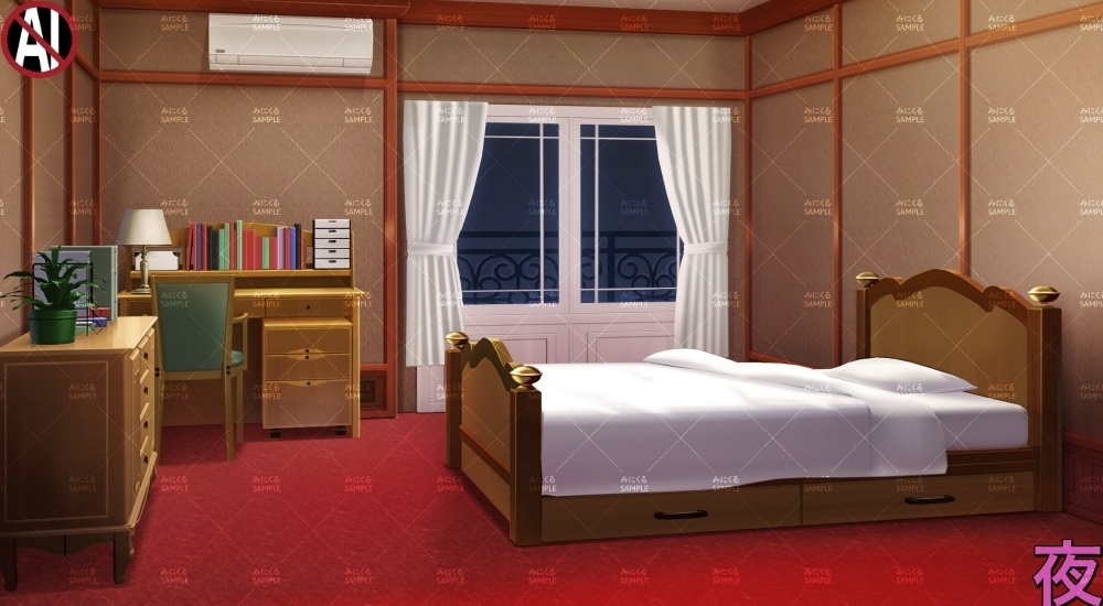 【背景素材】高級な寮のお部屋(学園編part13-albg02)