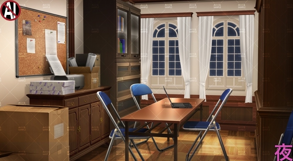 【背景素材】談話室・部室(学園編part13-albg12)