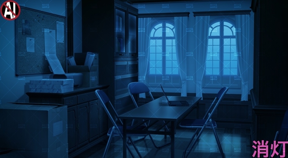 【背景素材】談話室・部室(学園編part13-albg12)