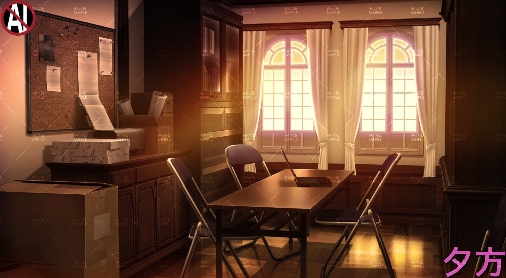 【背景素材】談話室・部室(学園編part13-albg12)