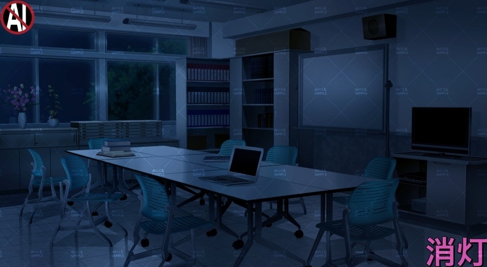 【背景素材】談話室・部室②(学園編part13-cubg006)