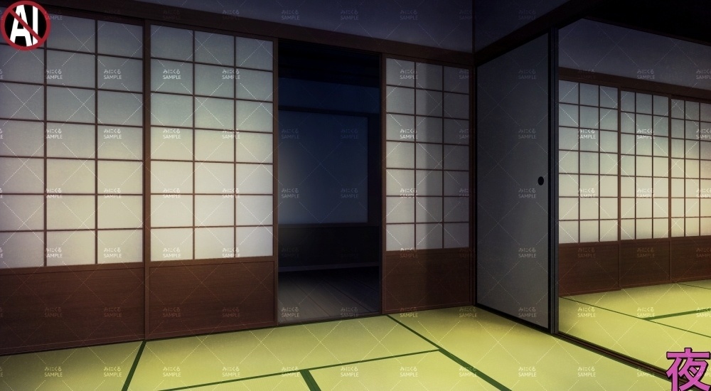 【背景素材】和室と廊下(江戸編part01B-rouka_sn03)