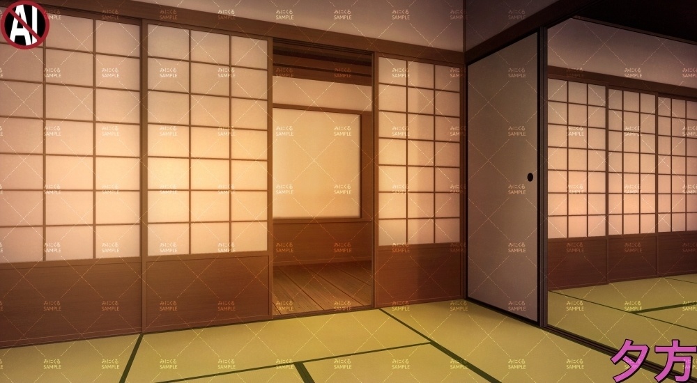 【背景素材】和室と廊下(江戸編part01B-rouka_sn03)