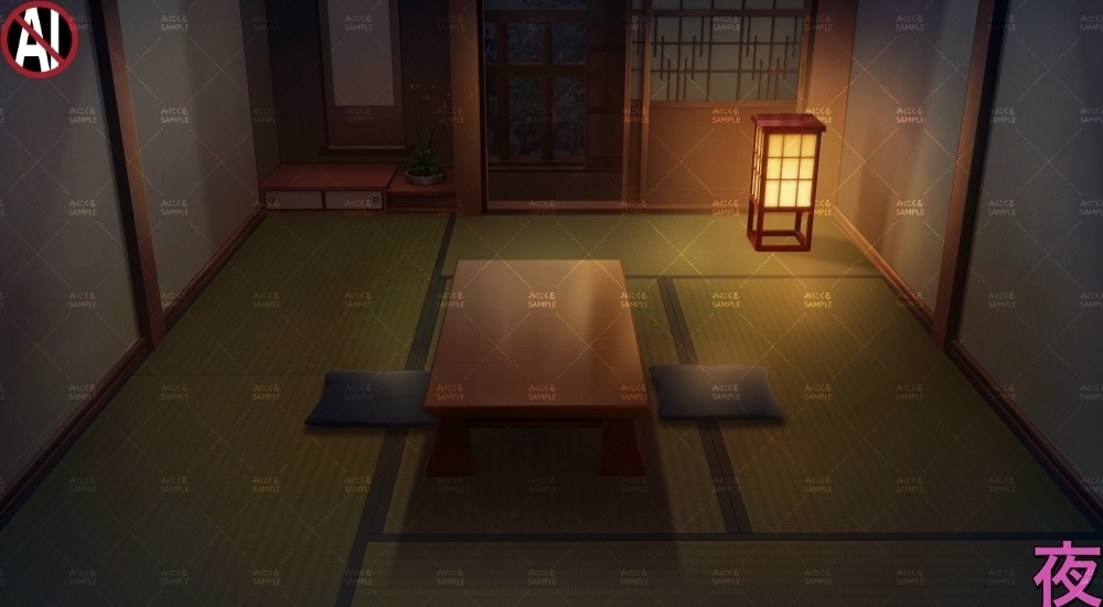 【背景素材】和風宿の客室_俯瞰(江戸編part01B-yado_sn02)