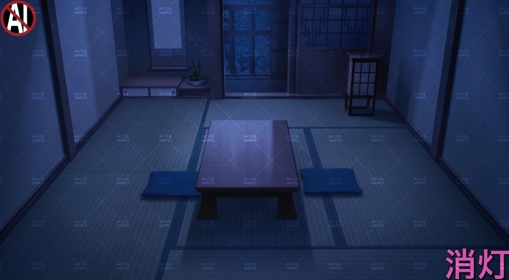 【背景素材】和風宿の客室_俯瞰(江戸編part01B-yado_sn02)