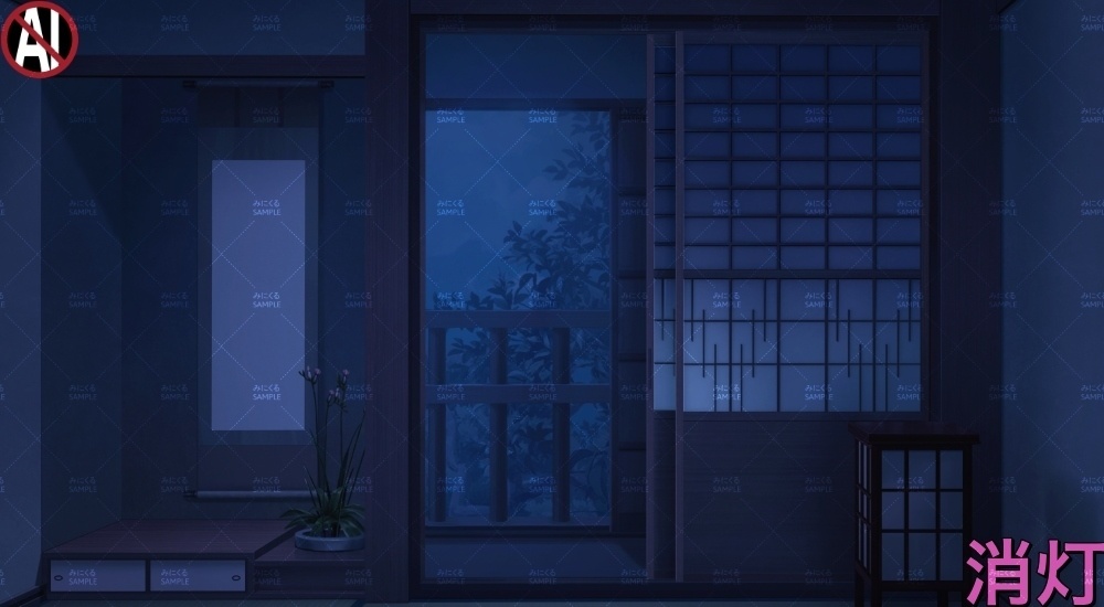 【背景素材】和風宿の客室③(江戸編part01B-yado_sn04)