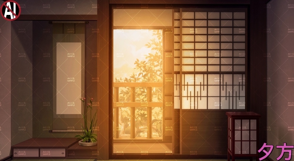 【背景素材】和風宿の客室③(江戸編part01B-yado_sn04)