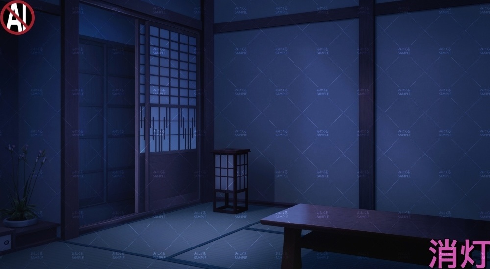 【背景素材】和風宿の客室④(江戸編part01B-yado_sn05)