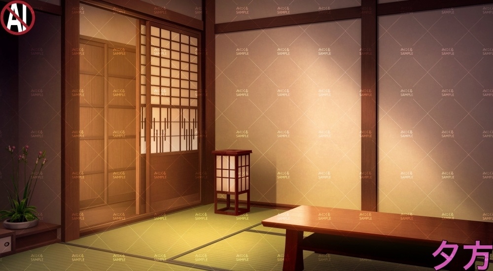 【背景素材】和風宿の客室④(江戸編part01B-yado_sn05)