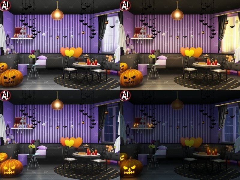 みにくる背景CG素材集『ハロウィン編』part01【背景素材集】