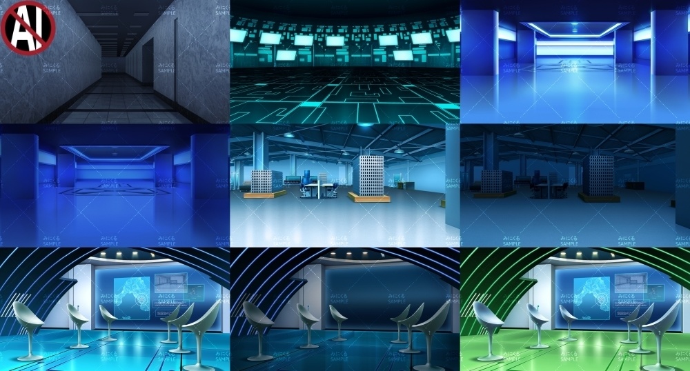 みにくる背景CG素材集『未来編』part01(Boost)【背景素材集】