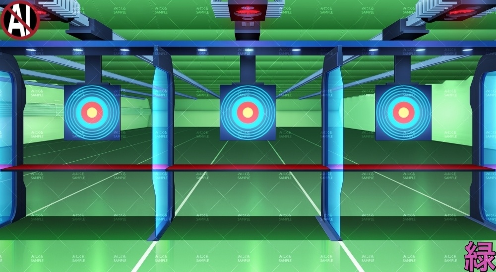 【背景素材】射撃訓練所_的(未来編part01Boost-A_bg023hlay_al)