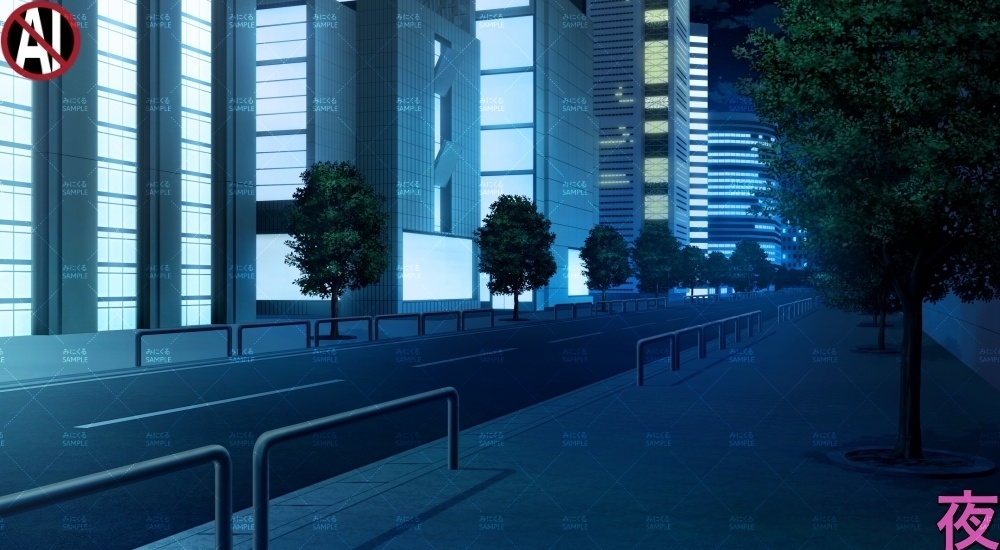 【背景素材】未来都市道路(未来編part01Boost-A_bg048h_al)