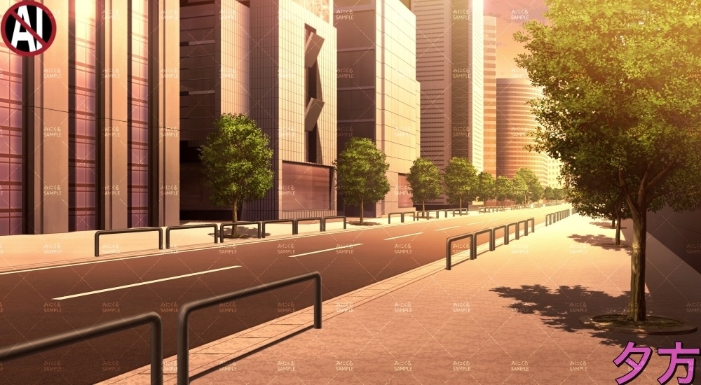 【背景素材】未来都市道路(未来編part01Boost-A_bg048h_al)