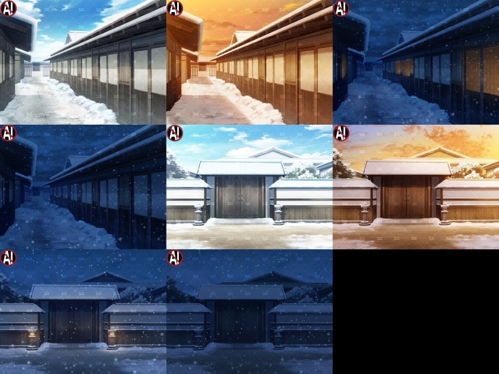 みにくる背景CG素材集『江戸編』part01(冬Boost)【背景素材集】