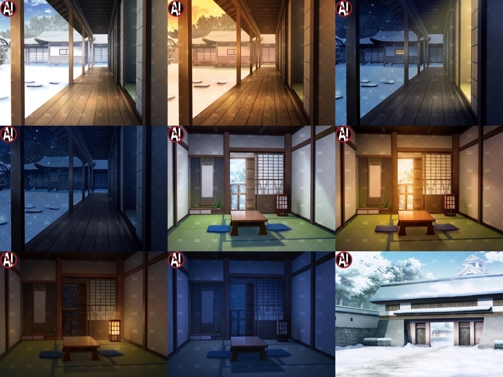 みにくる背景CG素材集『江戸編』part01(冬Boost)【背景素材集】