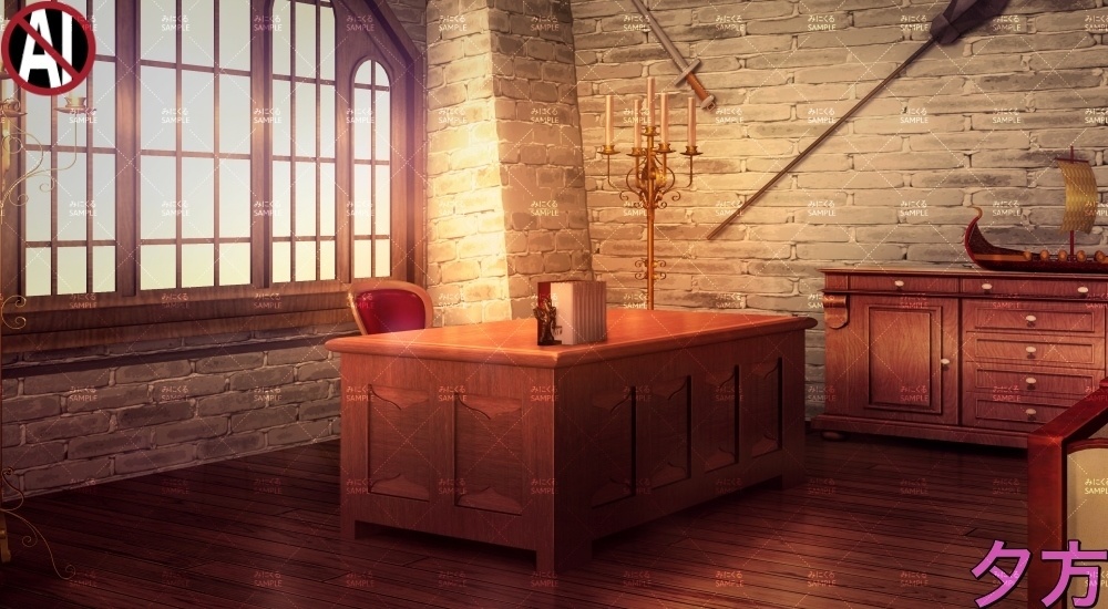 【背景素材】ギルドの部屋(ファンタジー編part04A-bg_021_guildroom)