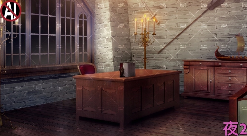 【背景素材】ギルドの部屋(ファンタジー編part04A-bg_021_guildroom)