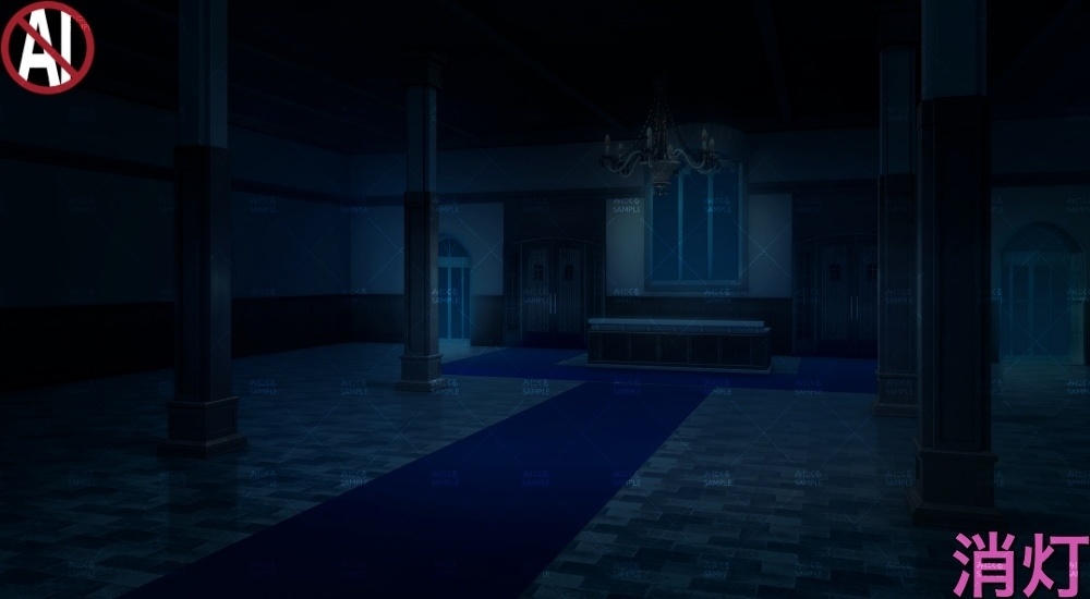 【背景素材】屋敷・館のエントランス(ファンタジー編part04A-bg_025_entrance_1)