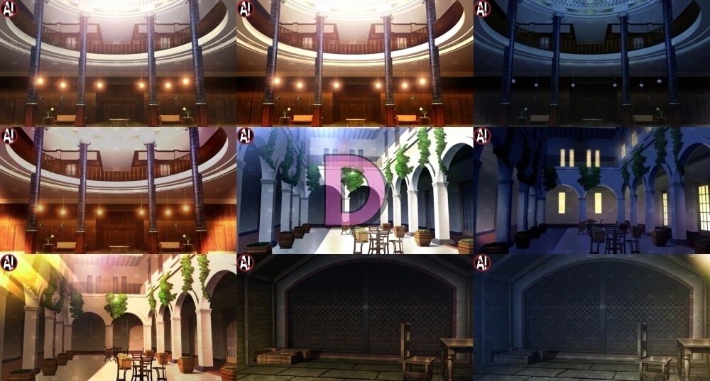 みにくる背景CG分割素材集『お屋敷編』part04A~E【背景素材集】