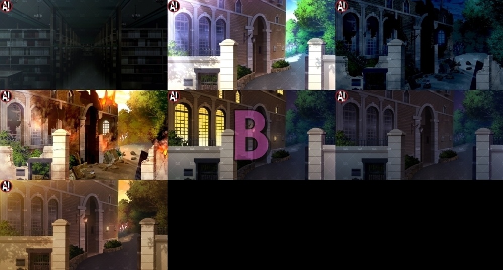 みにくる背景CG分割素材集『お屋敷編』part04A~E【背景素材集】