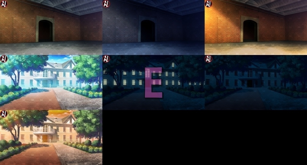 みにくる背景CG分割素材集『お屋敷編』part04A~E【背景素材集】