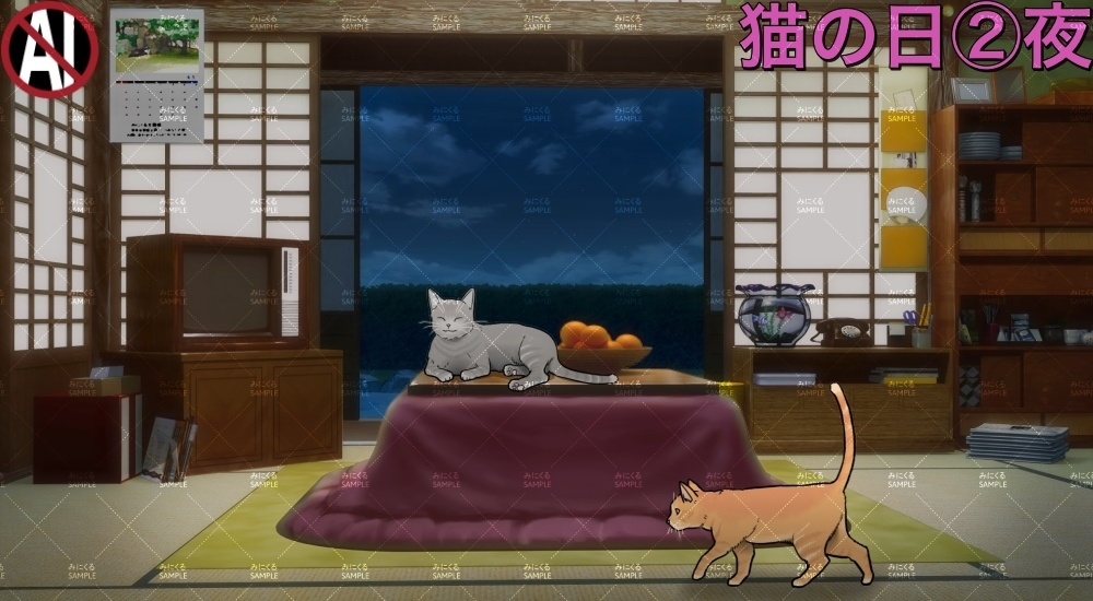 【動画素材+配信パーツ】猫の日