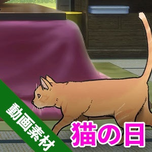 【動画素材+配信パーツ】猫の日