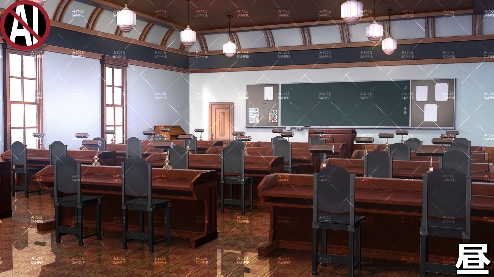 【背景素材】名門校の教室 (学園編part06-rtozyoushool09)