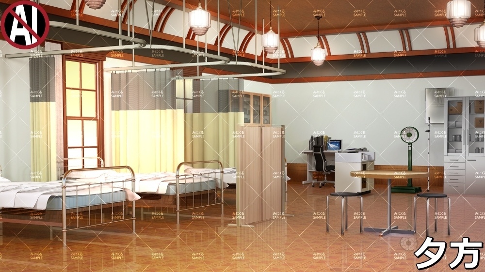 【背景素材】名門校の保健室 (学園編part06-rtozyoushool11)