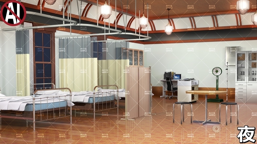 【背景素材】名門校の保健室 (学園編part06-rtozyoushool11)