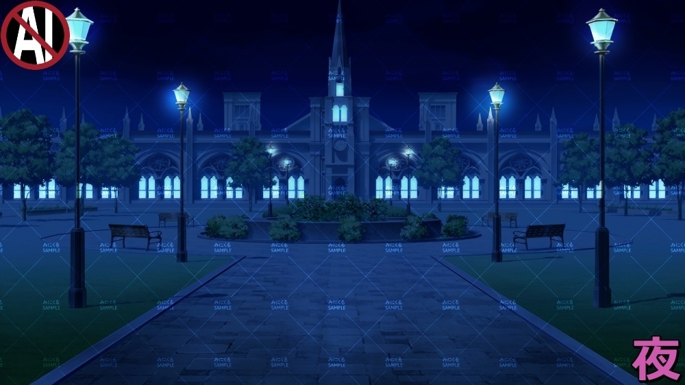 【背景素材】魔法・貴族学校の校舎 (学園編part09-BG05schhol_t)