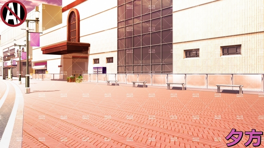 【背景素材】駅 (日常編part07+α-town01)