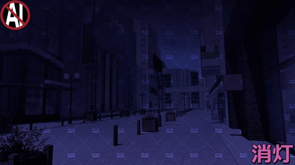 【背景素材】商店街② (日常編part07+α-rtshoppingstreet02)