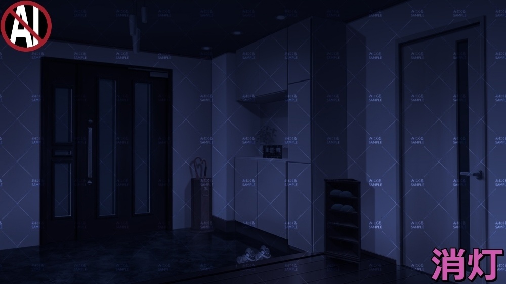 【背景素材】玄関 (日常編part13-sdniti020)