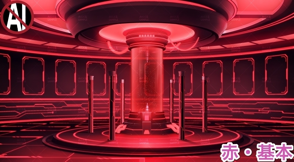 【背景素材】エネルギー供給室 (未来編part02-energy_room)