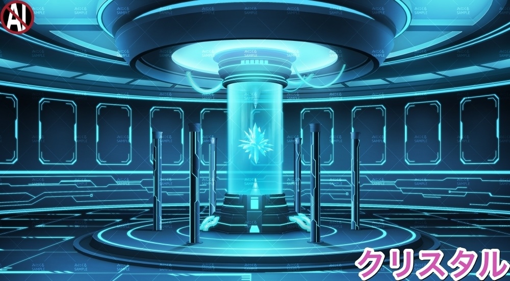 【背景素材】エネルギー供給室 (未来編part02-energy_room)